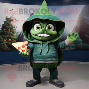 Forest Green Nachos mascot costume character dressed with a Hoodie and Anklets