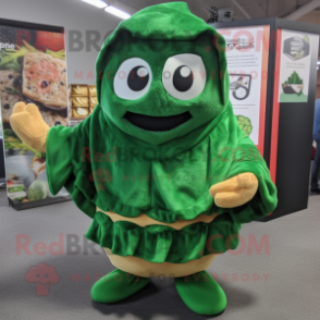 Forest Green Nachos mascot costume character dressed with a Hoodie and Anklets