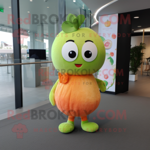 Peach Kiwi maskot kostume...