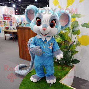 Sky Blue Dormouse maskot...