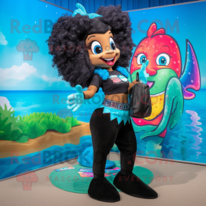 Black Mermaid mascotte...