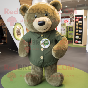 Olive Teddy Bear maskot...