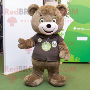 Olive-Teddybär Maskottchen...