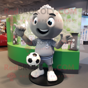 Grå fodbold maskot kostume...