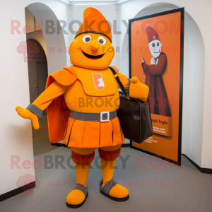 Oransje Swiss Guard maskot...