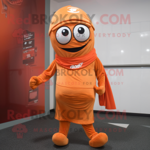 Rust Orange maskot kostym...