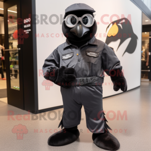 Black Dove maskot kostym...