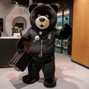 Black Teddy Bear maskot...