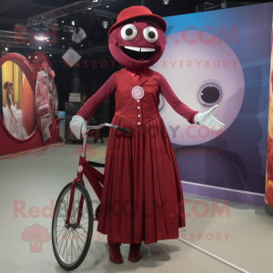 Maroon Unicyclist maskot...