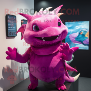 Magenta Axolotls mascotte...