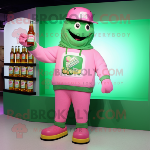 Pink Green Beer mascotte...