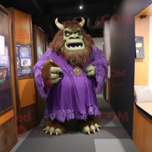 Purple Ogre maskot drakt...