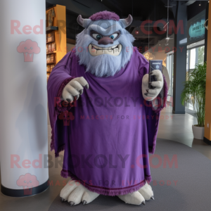 Purple Ogre maskot drakt...