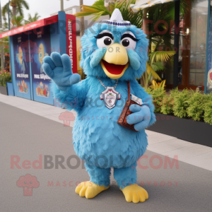 Blue Fried Chicken mascotte...