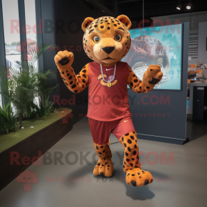 Rust Jaguar maskot kostym...