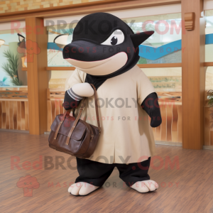 Tan Killer Whale maskot...