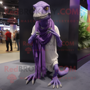 Paars Velociraptor mascotte...