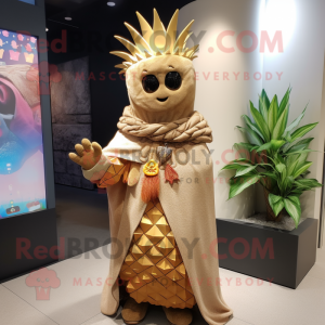 Tan Pineapple maskot...