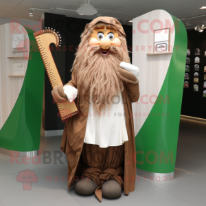Brun Celtic Harpe maskot...