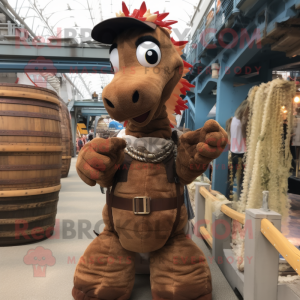 Brown Seahorse mascotte...