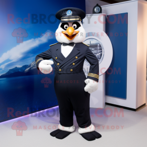 Navy Ice mascot costume character dressed with a Tuxedo and Cufflinks