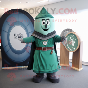 nan Celtic Shield mascot costume character dressed with a Maxi Dress and Belts