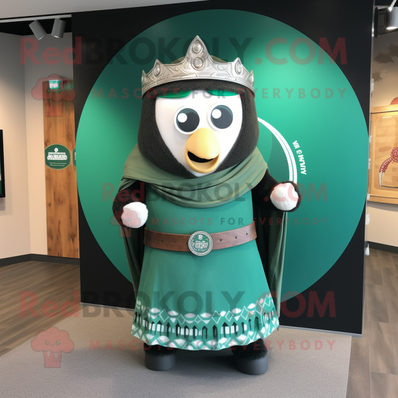nan Celtic Shield mascot costume character dressed with a Maxi Dress and Belts