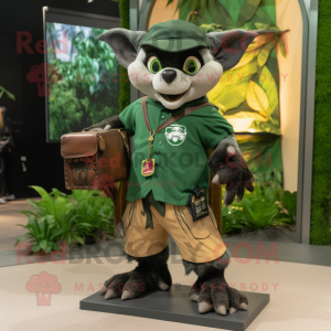 Skovgrøn flagermus maskot...