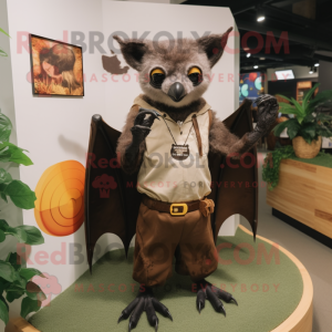 Brown Fruit Bat mascotte...