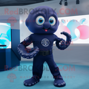 Navy Octopus maskot kostume...