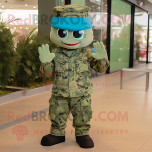 Cyan Green Beret mascotte...