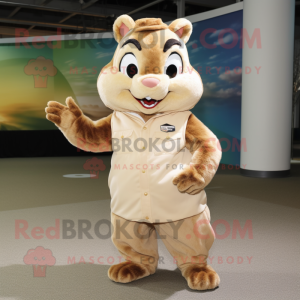 Cream Chipmunk mascotte...