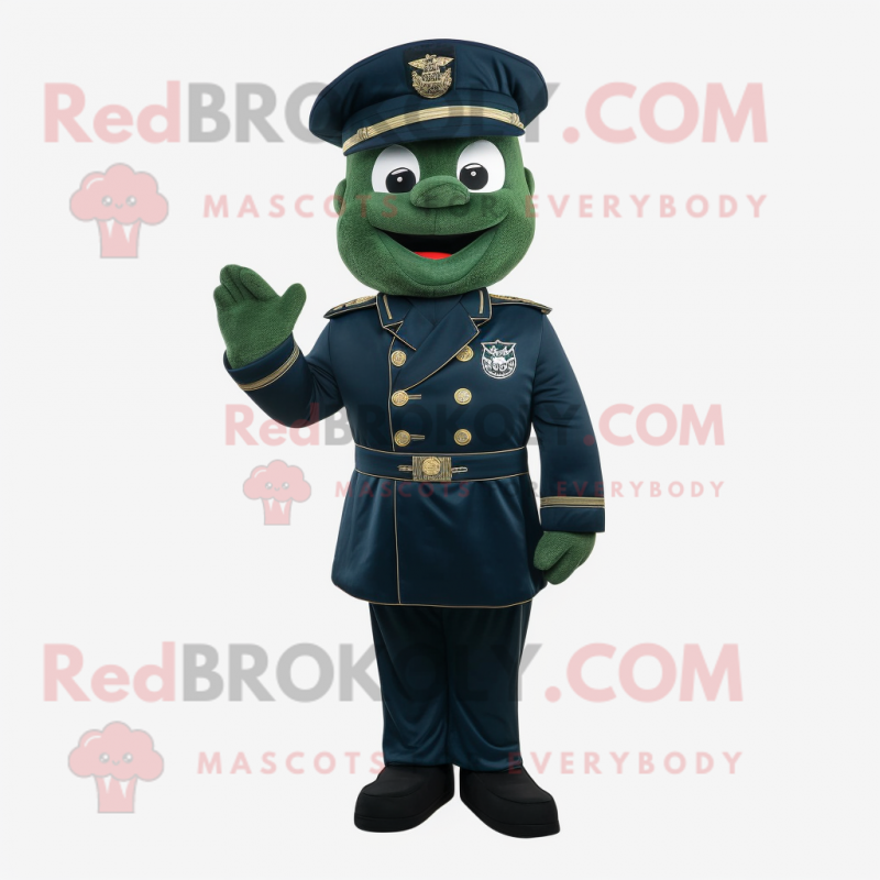 Forest Green Navy Soldier mascot costume character dressed with a Suit Pants and Ties