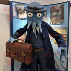 Navy Kraken maskot kostume...