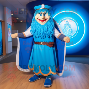 Blauer Maskottchen Kostüm...