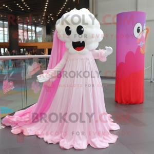 Postava maskota Pink Ghost...