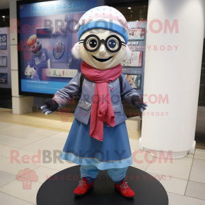 nan Gyro mascot costume character dressed with a Jeggings and Scarves