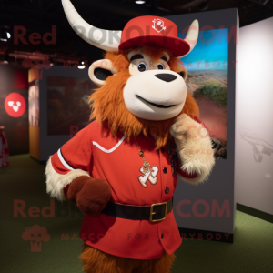 Roter Yak Maskottchen...