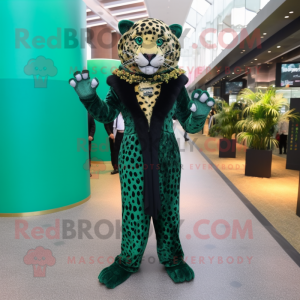 Forest Green Leopard maskot...