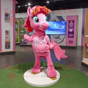 Pink Mare maskot kostume...