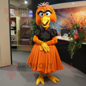 Orange Crow maskot kostume...