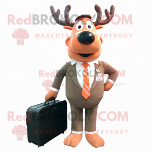 Peach Moose maskot kostym...