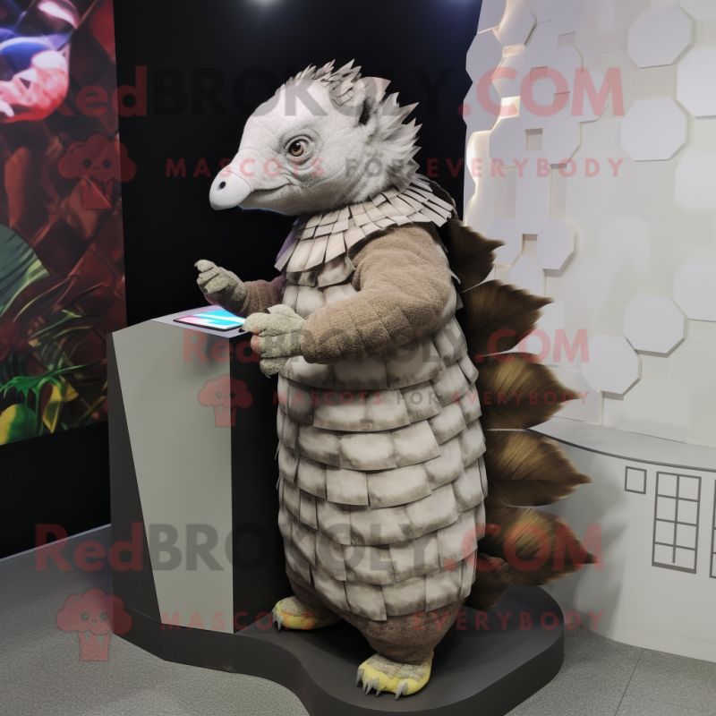 Pangolin Mascot Costume Character Dressed With A Pencil Skirt And Mittens Mascot Costumes 9414