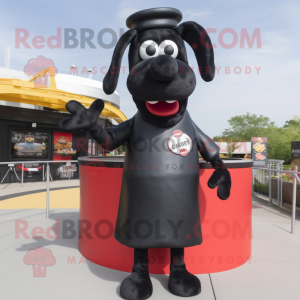 Black Hot Dog mascotte...