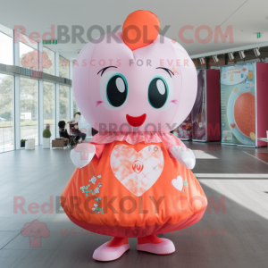 Peach Heart maskot drakt...