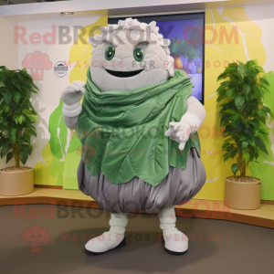 Gray Cabbage Leaf maskot...