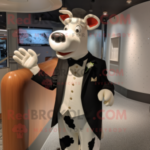 Rust Holstein Cow mascotte...