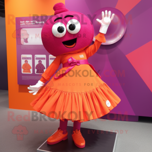 Magenta oransje maskot...