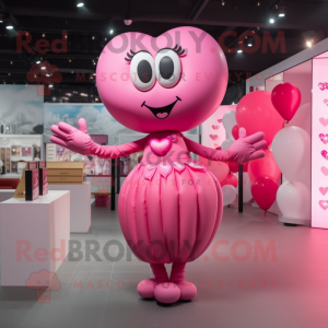 Pink hjerteformede balloner...