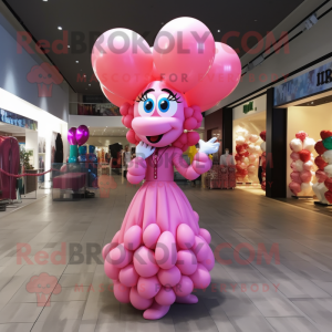 Pink hjerteformede balloner...